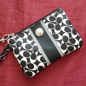 Coach Peyton Monogram Wristlet
